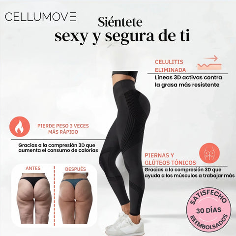 Legging 3D Cellumove – Redefine tu silueta sin esfuerzo